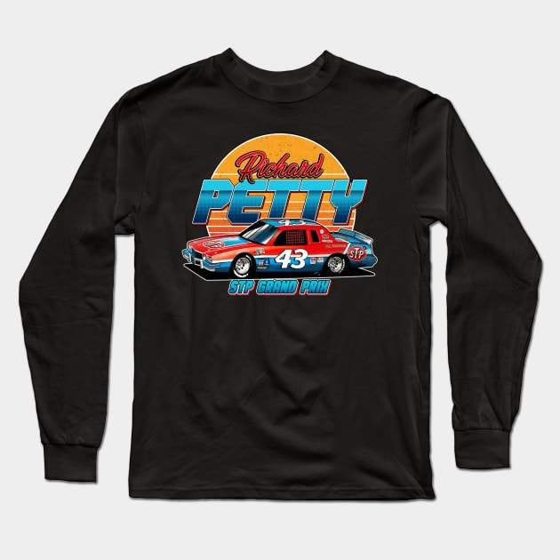 Richard Petty 43 Legend 1982 Long Sleeve T-Shirt by stevenmsparks